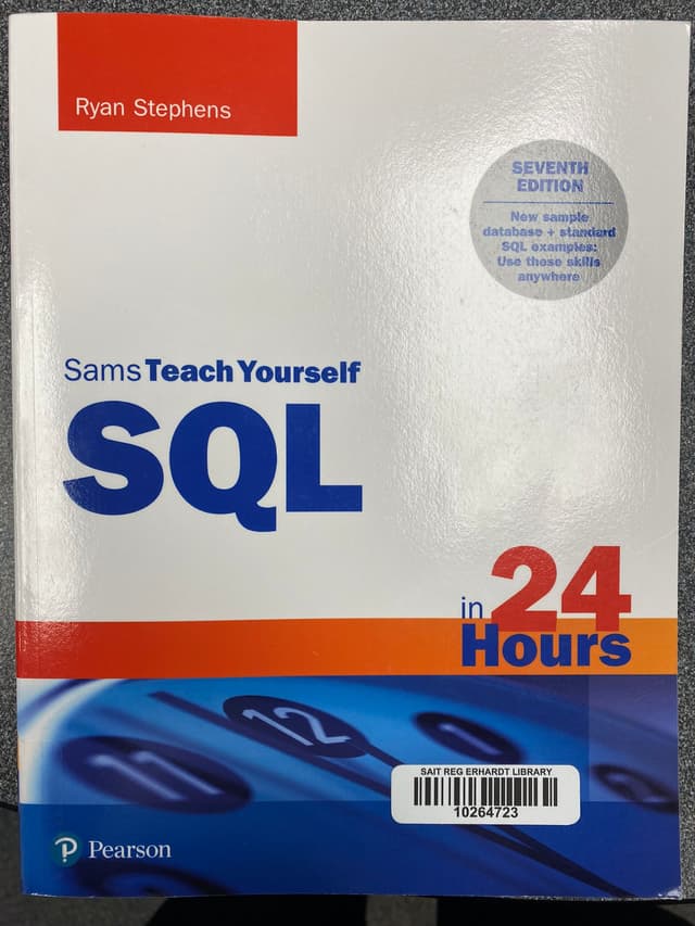 Sams Teach yourself sql in 24 hours